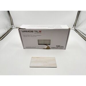 100 Piece Glossy Wooden Marble Grain Peel and Stick Backsplash Tile,3''X6'' PVC